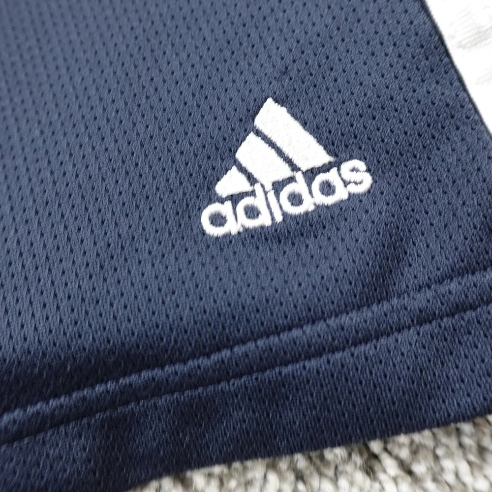 Adidas Shorts Mens M Blue Drawstring Soccer Track Basketball Gym Running Y2K 00s
